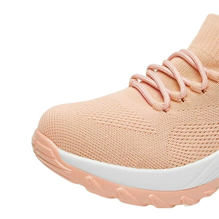 

Casual Rocking Shoes for Women Large Size High Elastic Shoes For Going Shopping Wear 36 Pink