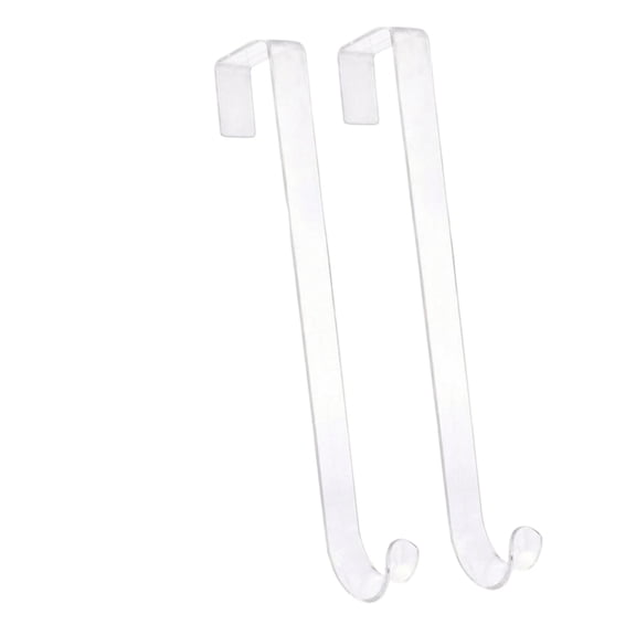 Wreath HangerforFront Door, 12inClear, 2 Set, Easter Wreath Decorations, Over Door Hook, Holiday Entryway Accents