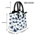 thumbnail image 2 of Lsque Cute Shark Pattern Leather Rivet Shoulder Bag – Elegant Genuine Leather & Microfiber PU Crossbody with Detachable Adjustable Strap, 2 of 5