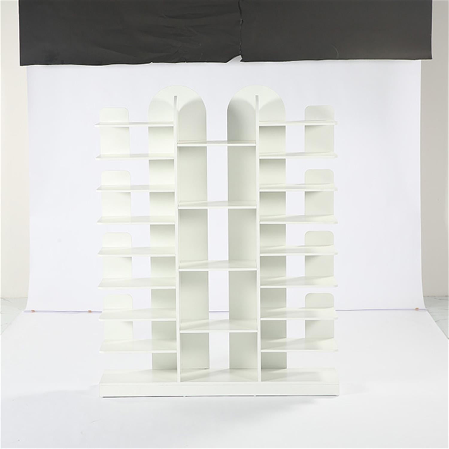 Demi Bonn Wooden Shoe Rack, 13-Tier Freestanding Entryway Shoe Organizer with Open Shelves, White