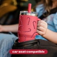 thumbnail image 3 of YAYA My First Travel Tumbler for Preschool & Kids 3+, Insulated Stainless Steel Tumbler with Reusable Silicone Straw & Spill-Proof Lid, Cup Holder Compatible, BPA-Free, 12oz, Candy Cane, 3 of 7