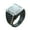 Ancient Silver, variant on Men's Stainless Steel Retro Unique Hip Hop Punk 19MM Geometric Square Honeycomb Pattern Biker Ring Rock Statement Band Ancient Silver Size 13