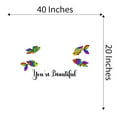 thumbnail image 4 of Fish Wall Decal You're Beautiful Colorful Underwater World Fish Wall Decals Adorable Quote Bedroom Decoration - Size: 40 In X 20 In, 4 of 5