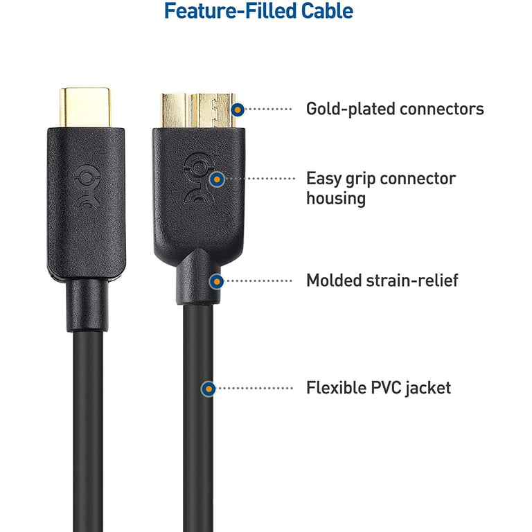 USB-C to Micro-B Charging Cable (USB 3.0)