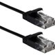 QVS CC715S-10BK 10 Pi Minces Fil de Patch Noir Économiseur d'Espace Ethernet de Gigabit de CAT6 – image 1 sur 1