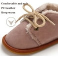 thumbnail image 3 of Infant Baby Girls Boys Booties Winter Newborn Warm Fur Lining Non-slip Soft Rubber Sole Newborn First Toddler Boots., 3 of 7