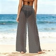 thumbnail image 4 of ICHUANYI Women's Summer Chiffon Lightweight Bathing Suit Cover Up Bohemian Style Printed Swim Beach Pants Wide Leg Swimsuit Coverup Pants, 4 of 7