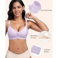 thumbnail image 4 of Werena Wireless Bras for Women Lace V Neck No Underwire Push Up Bra Seamless Braslettes Full Coverage Plus Size Everyday Bras S-3XL, 4 of 9