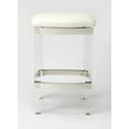 thumbnail image 2 of Butler Specialty Jordan Acrylic And Faux Leather 24" Counter Stool - White, 2 of 5