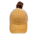 thumbnail image 1 of Gorra de béisbol con cola de caballo cruzada lavada, moda europea y americana, sombrilla de viaje al aire libre, sombrero de malla con visera, 1 of 5