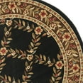 thumbnail image 3 of SAFAVIEH Lyndhurst Marshall Floral Border Area Rug, Black/Brown, 5'3" x 5'3" Round, 3 of 4