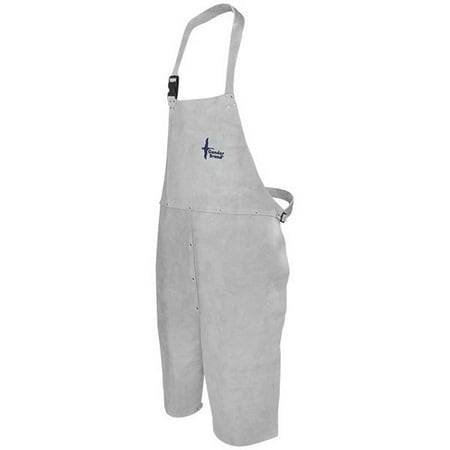 Bob Dale 64-1-68 Welding Apron Leather Split Leg Bib Apron 24x36 Pearl Grey
