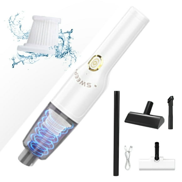 Xihbxyly Especiales del día Aspiradora de mano 120 W y 30 minutos Aspiradora para pelos de mascotas Aspiradora para alfombras Suelos duros Aspiradora para perros