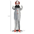 thumbnail image 3 of 6' Clown Animatronic, Red Haired Life Size Outdoor Halloween Decoration with Motion Activated Sound & Light Up Eyes, 3 of 6