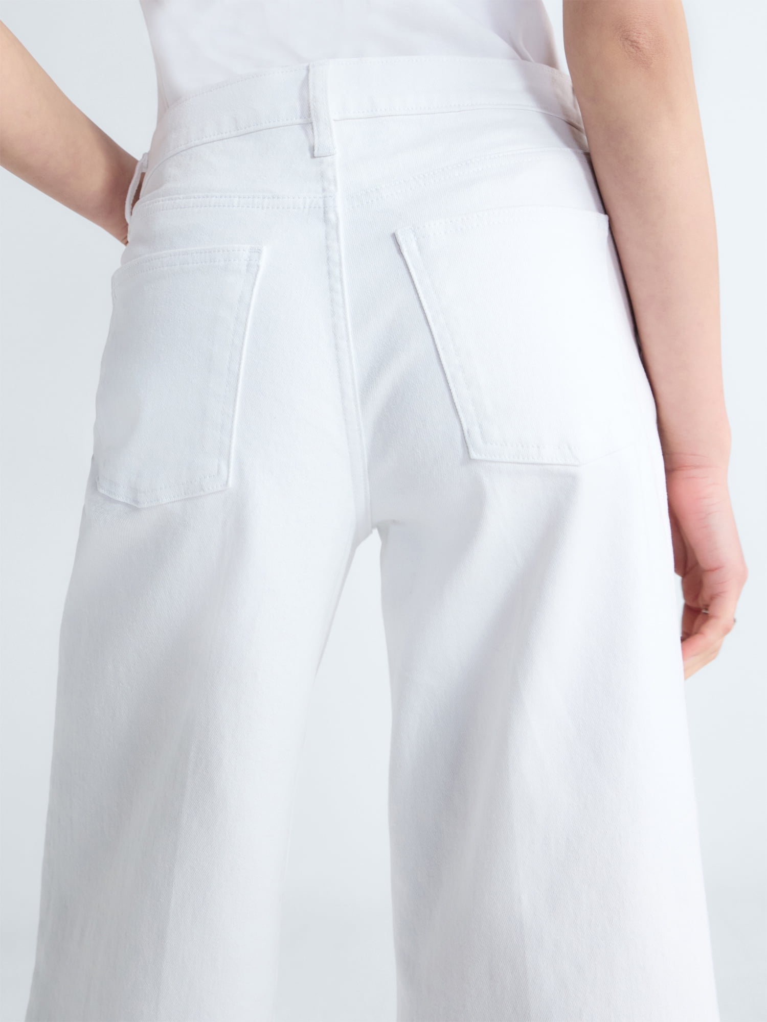 Free Assembly Women's and Women's Plus High Rise Cropped Wide Leg Jeans, Sizes 0-22W