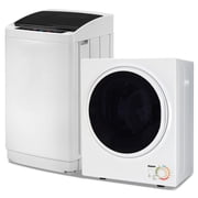 Ktaxon 17.8LBS Full Automatic Washing Machine and 1.5CuFt Portable Clothes Dryer Set, Compact Laundry Washer and Dryer Combo Set with Stainless Steel Inner Tub, for Apartment, Dorms, Home