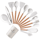 thumbnail image 5 of Juego de 14 utensilios de cocina de silicona de barril redondo Light Edition con mango de madera, espátula de silicona, utensilios de cocina antiadherentes, 5 of 6