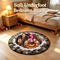 thumbnail image 6 of 3D Halloween Rug, Candy Corn Abyss Quilted Round Mat, Halloween Quilted Round Rug 3D Illusion, Soft & Durable Fabric Non- Modern Home Decor (40cm/15.75in,60cm/23.62in,80cm/31.5in, Style ), 6 of 7