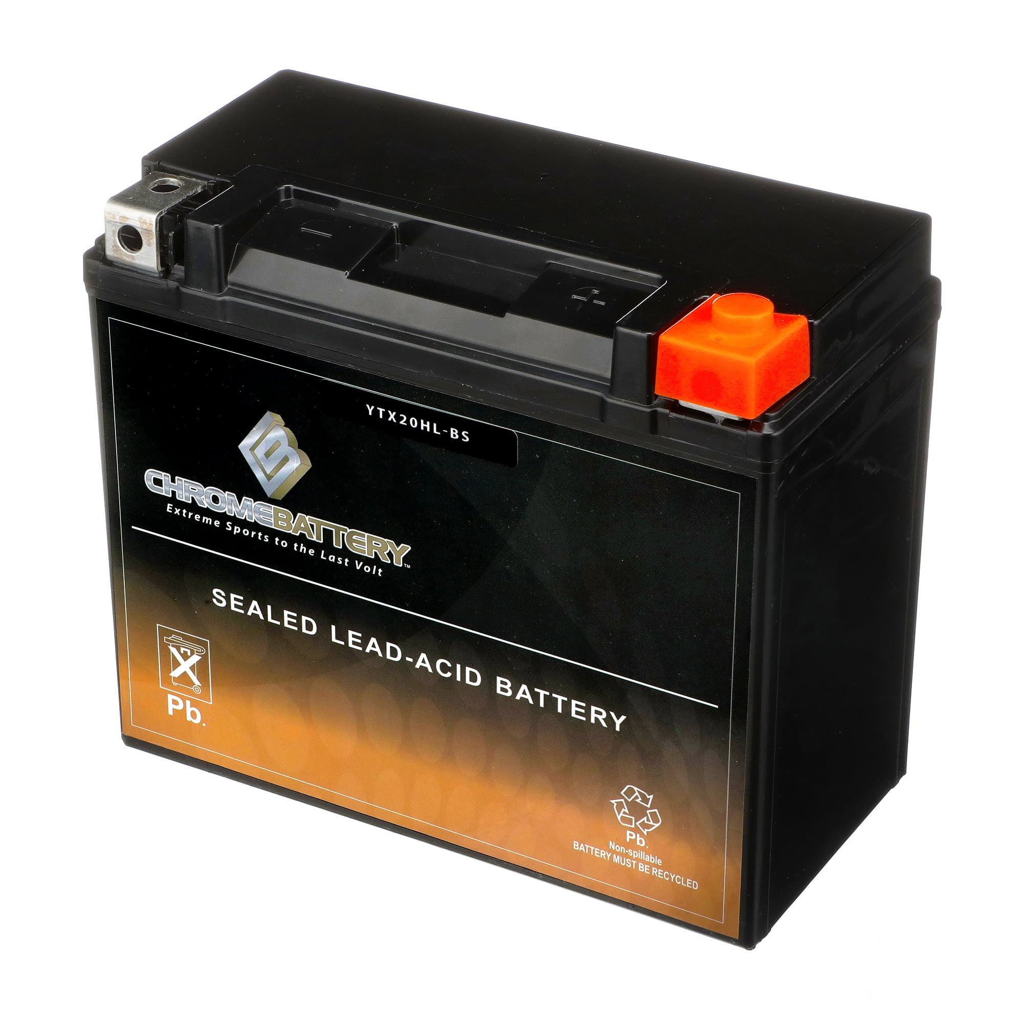 Chrome Battery YTX20HL-BS (20HL-BS 12 Volt,18 Ah, 310 CCA 