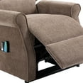 thumbnail image 6 of Boyel Living Power Lift Recliner Chair Massage Sofa Living Room Chair for Elderly with Side Pocket，Remote Control，Chenille Knit Fabric，Brown, 6 of 8