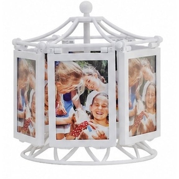Phenofice Beautiful White ABS Photo Frame Stand with 360 Degree Rotation
