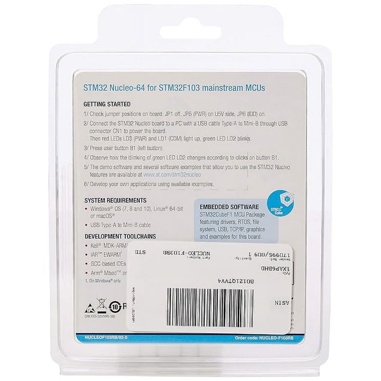 Carte De Développement STM32 NUCLEO-F103RB - STMicroelectronics NUCLEO-F103RB