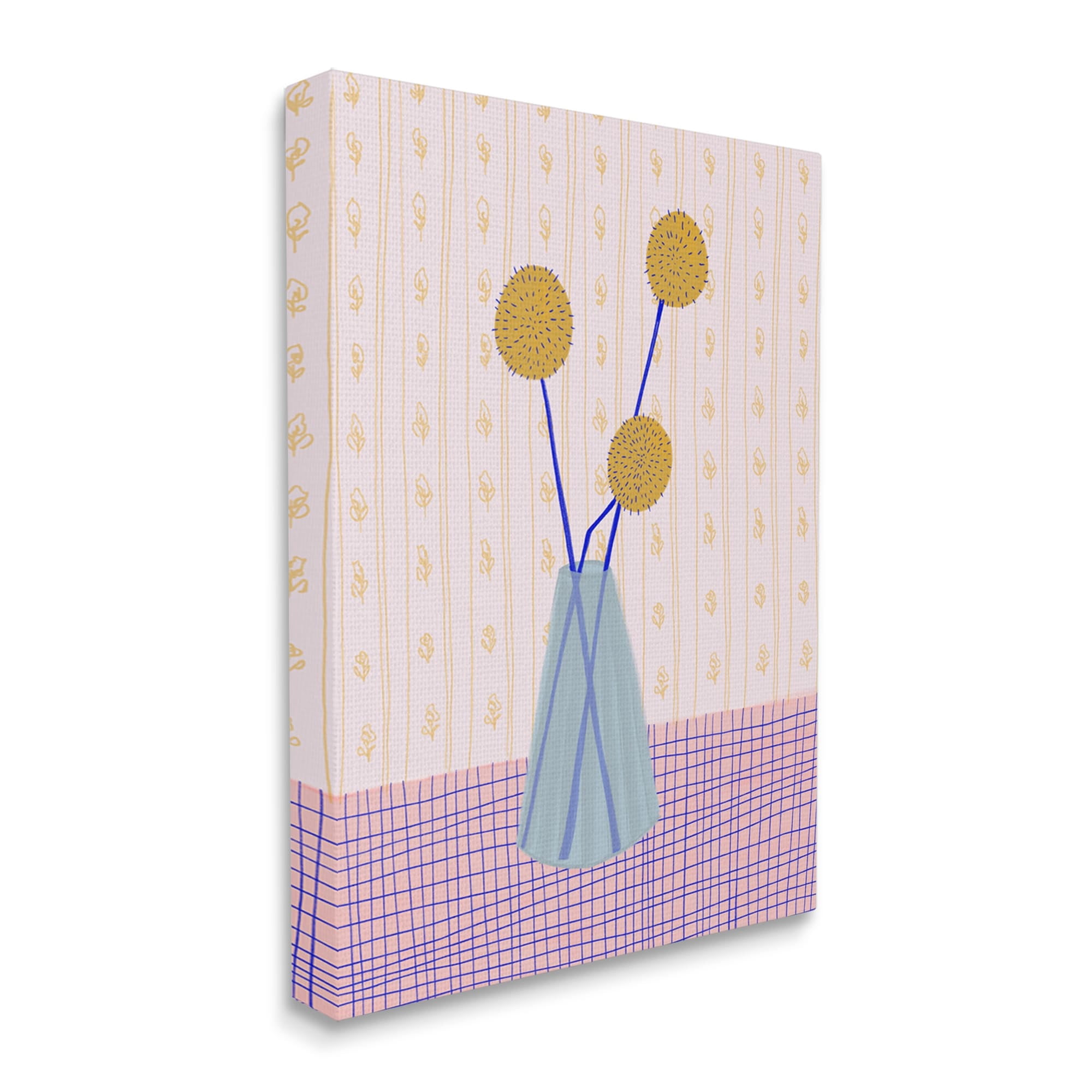 Stupell Modern Craspedia Botanical Blooms Botanical & Floral Painting Gallery Wrapped Canvas Print Wall Art