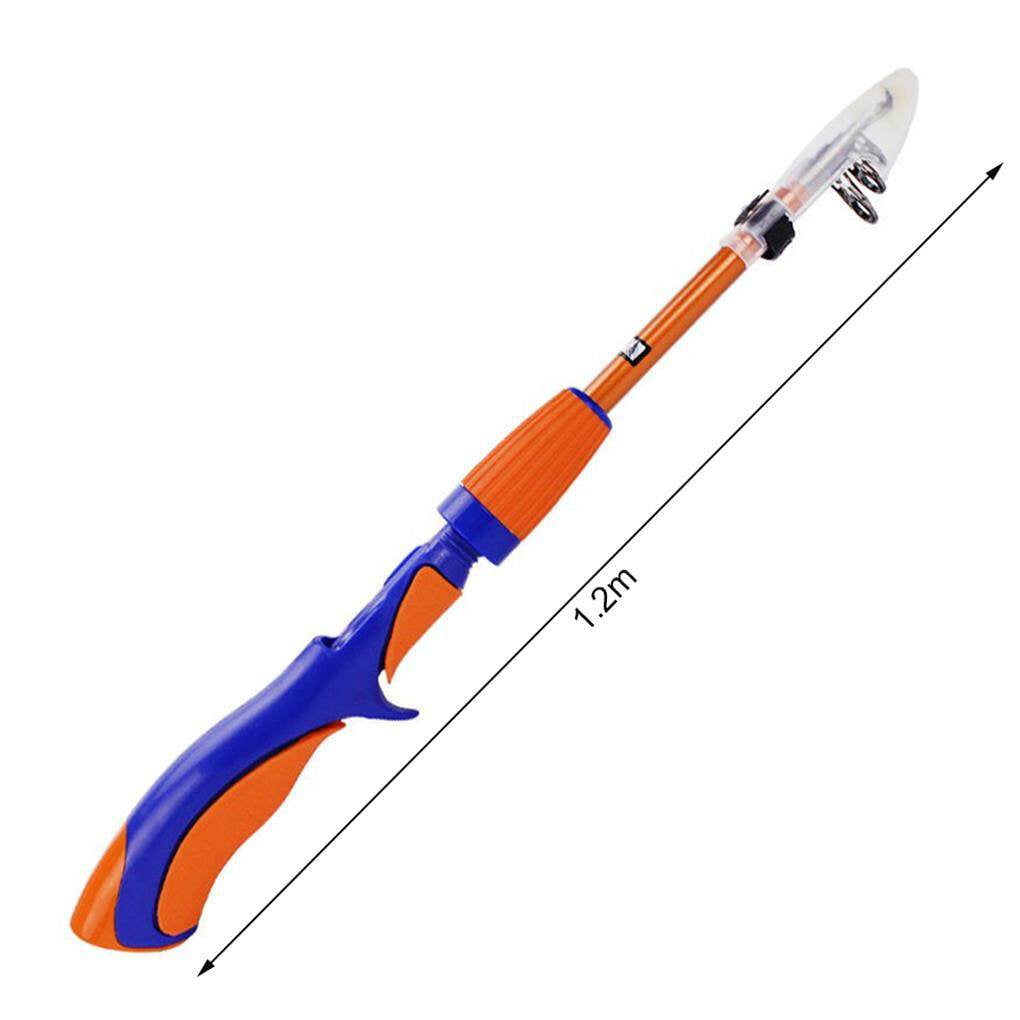 Ruiboury 1.2m/ 1.4m Ice Fishing Rod Closed Face Spinning Fishing Reel Fishing Tackle Set Telescopic Rod for Outdoor