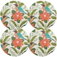 thumbnail image 2 of Bird & Floral Placemats Round Table Mats Non-Slip Washable Heat Resistant Kitchen Place Mat for Home Dining Coffee Tabletop (4PCS) Home Decor, 2 of 7