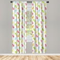 thumbnail image 3 of Ambesonne Pineapple Curtains, Fresh Tropical Fruits, Pair of 28"x63", Multicolor, 3 of 5