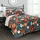 thumbnail image 1 of Poppy Garden Edredón Azul marino Juego de 3 piezas Full / Queen Lush Decor 16T002390, 1 of 2