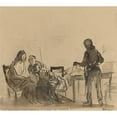 thumbnail image 2 of Jean-Louis Forain 16x15 Gold Ornate Wood Frame and Double Matted Museum Art Print Titled - Before the Repast at Emmaus (C. 1910), 2 of 4