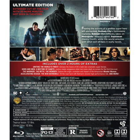 Batman v Superman: Dawn of Justice [Ultimate Edition] [Blu-ray] [2016]