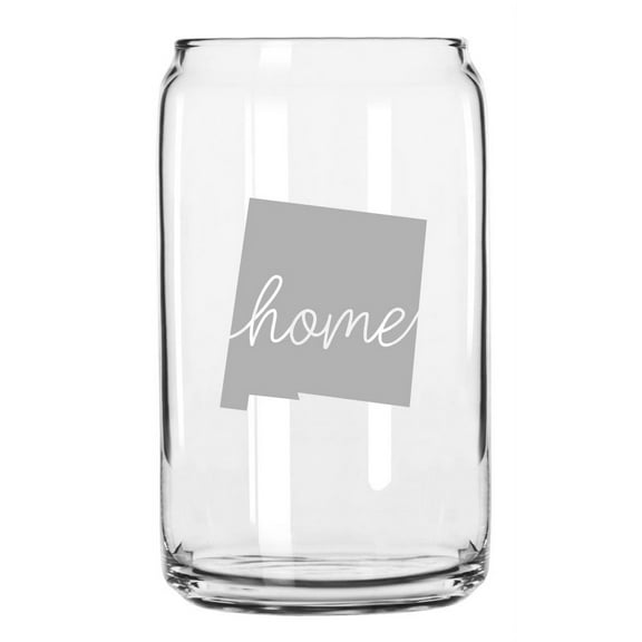 New Mexico Home States Etched 16oz Libbey Can Glass