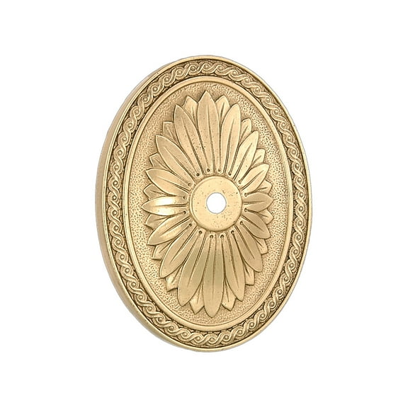 B&P Lamp® 6" Cast Brass Oval Back Plate W/Fine Detail, Unfinished Brass