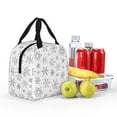 thumbnail image 3 of Kdxio Snowflake Minimalist Print Insulated Lunch Bag,Reusable Tote Lunch Box for Women Men,Leakproof Cooler Lunch Bags for Work Office Travel Picnic, 3 of 6