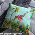 thumbnail image 3 of Giraffe Fabric By The Yard,Swimming Ring Upholstery Fabric,Palm Tree Pineapple Hawaii Vacation Decorative Fabric,Kawaii Nature Animal Theme Indoor Outdoor Fabric,1 Yard, 3 of 5