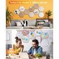 thumbnail image 2 of Hexagon Cork Boards for Walls Decor 10 Pack Cork Bulletin Board Tiles with 50 Pins,Pin Board for Office & Home, 2 of 7