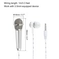 thumbnail image 2 of Mini Microphone Portable Vocal Microphone Silver for Singing with Earphone, Mic Stand and Cover Pack of 1, 2 of 5