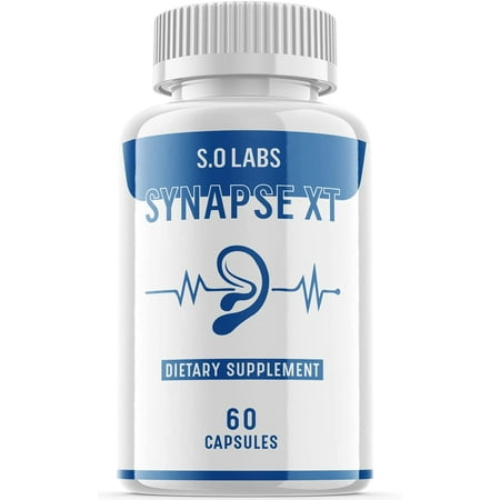 Synapse XT - Tinnitus Support Dietary Supplements for Healthy Middle and Inner Ear Structures, Including Cilia, Nerves, Hormone Levels and Blood Supply - 60 Capsules (1 Pack)