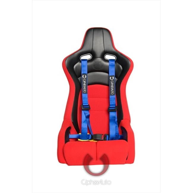 CIPHER AUTO BLACK SEAT BELT RACING HARNESS PADS 2 INCHES