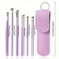 thumbnail image 4 of Ear Wax Removal, Ear Cleaner, Ear Pick, Ear Cleaning Kit, Ear Curette, Stainless Steel Ear Pick Set, Professional Ear Wax Remover With Portable PU Bag 6Pcs, 4 of 5