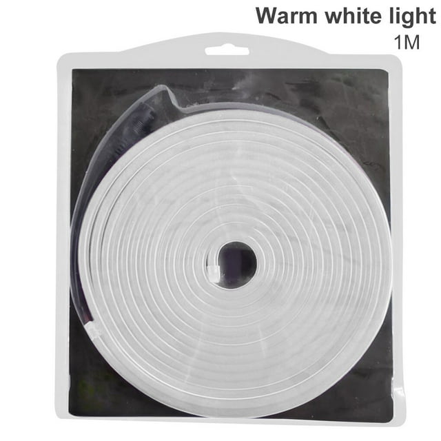 Naiovety Tira de LED flexible de 12V Luces decorativas impermeables para iluminación navideña Iluminación y accesorios luz blanca cálida 1M
