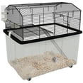 thumbnail image 1 of PawHut Hamster Cage, Gerbil Habitat w/ Wheels, Detachable Bottom, Ramp, 1 of 10