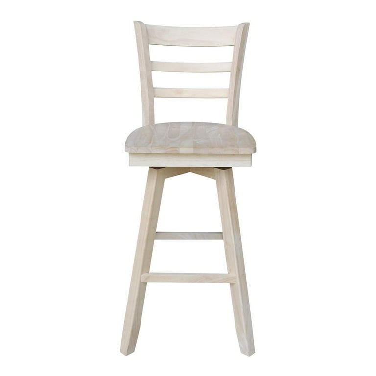Unfinished swivel bar online stools with back