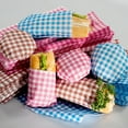 thumbnail image 6 of Uxcell 300pcs Square Checkered Wax Paper Sheets 14.96" x 14.96" Oil-absorbing Dry Food Wrapping Paper for Sandwich Baking Paper Liners Picnic Basket Bread Hamburger Wrap Kitchen, Pink, 6 of 7