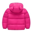 thumbnail image 4 of GaThRRgYP Girls Full Zip Plush Jacket,Toddler Kids Boys Girls Cute Solid Color Plush Cute Winter Thick Casual Keep Warm Hooded Coat Jacket Hot Pink 12 Months, 4 of 4