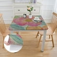 thumbnail image 2 of BANET Butterfly Field Floral Vinyl Flannel Backed Tablecloth, Pastel Spring Blooms and Vinyl Tablecloth with Flannel Backing 46*46, 2 of 8