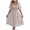 Cream White, variant on Women‘s Boho Floral Summer Midi Dress Puff Sleeve Square Neck A Line Flowy Dresses Smocked Wedding Guest Dresses