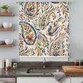 thumbnail image 5 of Paisley Flower Sheer Curtains 72 Inches Long, Spring Vintage Floral Leaf Plant Light Filering Curtains, Breathable Simi Curtain Privacy Drapes for Living Room Bedroom Lightweight Window Treatment, 5 of 9
